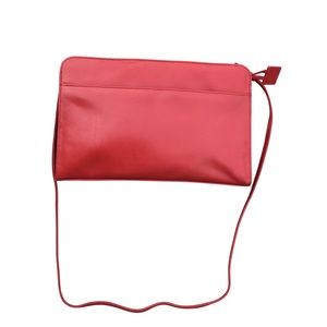 Vintage Gianni Bernini Red Leather Crossbody